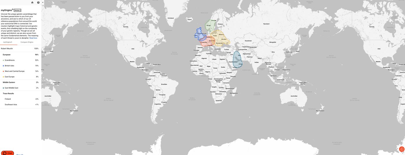 myOrigins map of ethnic origin